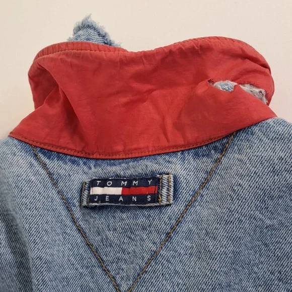 Destroyed Tommy Jean Jacket Size XL - Picture 16 of 17
